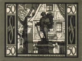 Német Birodalom/Weimari Köztársaság Münster 1921. 50Pf (5x) 5klf, teljes sor T:I