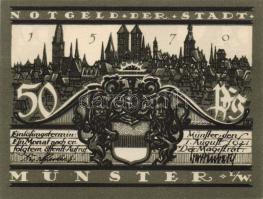 Német Birodalom/Weimari Köztársaság Münster 1921. 50Pf (5x) 5klf, teljes sor T:I