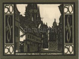 Német Birodalom/Weimari Köztársaság Münster 1921. 50Pf (5x) 5klf, teljes sor T:I