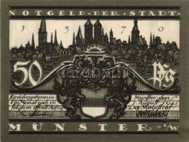 Német Birodalom/Weimari Köztársaság Münster 1921. 50Pf (5x) 5klf, teljes sor T:I