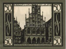 Német Birodalom/Weimari Köztársaság Münster 1921. 50Pf (5x) 5klf, teljes sor T:I