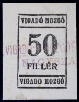 Románia / Nagyszalonta ~1920. 50f Vigadó Mozgó T:I- ragasztónyom / Romania / Salonta ~1920. 50 Fillér Vigadó Mozgó C:AU gluemark Adamo NAN-2.2