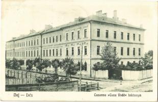 1940 Dés, Dej; Cazarma &quot;Cuza Voda&quot; laktanya. Medgyesi Lajos kiadása / military barracks + &quot;1940 Dés visszatért&quot; So. Stpl (EK)