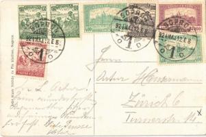 1924 Sopron, Győr-Sopron-Ebenfurti pályaudvar, vasútállomás. Blum Náthán és fia kiadása