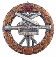 ~1950. Kiváló Légvédelmi Tüzér Műszerész fém jelvény (40mm) T:2 /  Hungary ~1950. Excellent Anti-Aircraft Artillery Mechanic metal badge (40mm) C:XF