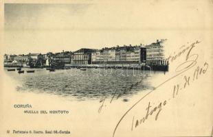 1903 Coruna, Muelle del Montoto / Montoto pier (Rb)