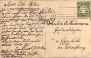 1909 Winter Idylle 4. / Winter sport, sledding (fl)