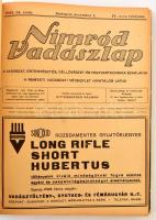 1943-48 A Vadászújság 21 száma és a Nimród vadászlap 18 száma bekötve, két kötetben. Nem egybefüggő ...