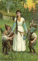1912 Snow White and the Seven Dwarfs. litho s: Jenny Nyström (EB)