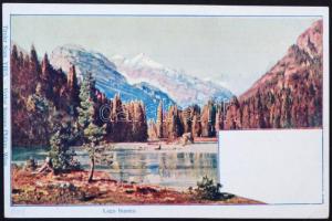 Tiroler Seen. Serie VIII. Verlag Jacques Philipp, Wien - 7-pre-1900 art postcards of the Tyrolean la...