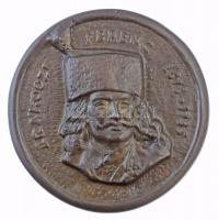 DN "Rákóczi Ferenc 1676-1735" egyoldalas, öntött Br plakett, hátlapon akasztóval (137mm) T:1- / ND "Rákóczi Ferenc 1676-1735" one-sided, cast Br plaque with hanger on reverse (137mm) C:AU