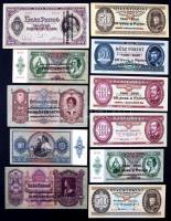 1930-1993. 21db magyar bankjegy, pengők és forintok, mindegyik "adamolicit" felülbélyegzéssel T:I-III /  Hungary 1930-1993. 21pcs of Hungarian Pengő and Forint banknotes, all with "adamolicit" overprint C:UNC-F