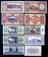 1930-1993. 21db magyar bankjegy, pengők és forintok, mindegyik "adamolicit" felülbélyegzés...