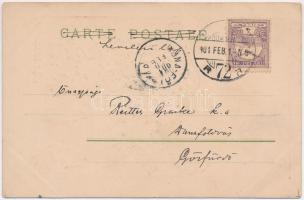 1901 Le toucher / Four Senses: Touch. Polish Art Nouveau postcard s: Kieszkow