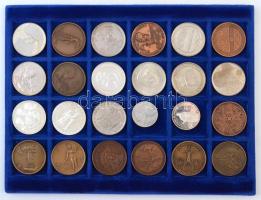 192db-os emlékérem gyűjtemény, nagyrészt MÉE kibocsátások, benne 52db Ag és Br emlékérem pár, tovább...