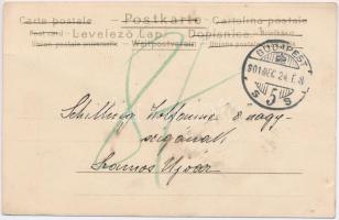 1901 Christmas / Polish Art Nouveau litho postcard s: Kieszkow