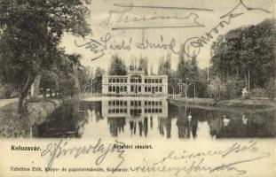 1906 Kolozsvár, Cluj; Sétatér, korcsolyacsarnok. Kiadja Fabritius Erik / promenade, skating hall (EK)