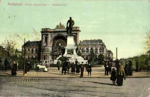 1910 Budapest VII. Keleti pályaudvar, Baross szobor (EK)