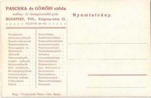 Budapest VIII. Paschka és Gömöri utóda redőny és famegmunkáló gyára, gépműhely, lakatos műhely, géph...