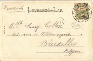 1903 Budapest I. Vársikló / Drahtseilbahn auf die Kgl. Burg (EK)