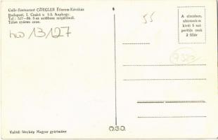 Budapest I. Naphegy, Cziegler Jenő étterme és kávéháza, kerthelyiség. Czakó utca 1-3. (EK)