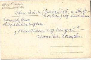 Hajdúdorog, Mulatozó társaság a vendéglő kertjében, zenészek. Burg I. műterme, Hajdúnánás, Andrássy ...