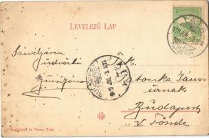 1909 Tata-Tóváros, Tatatóváros; vár részlet. Engländer és Társa kiadása (fl)