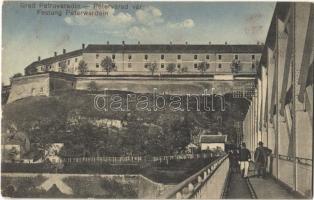 1914 Újvidék, Pétervárad vára a vasúti hídról nézve / Petrovaradin, castle viewed from the railway bridge