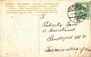 Mikulás / Grüss vom Nikolaus! / Saint Nicholaus greeting art postcard. P.F.B. Serie 6439. Emb. litho...