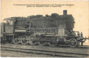 1 E-Heissdampf-Dreizylinder-Güterzuglokomotive der Preussischen Staatsbahn, gebaut von Henschel & Sohn in Cassel 1919 / German locomotive of the Prussian state railways