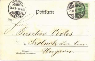 1899 Katowice, Kattowitz; Grundmannstrasse / street, shop of Adolp Bloch (EK)