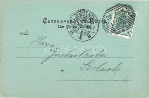 1901 Landsberg am Warthe, Stadtbahn-Haltestelle Gumpendorferstrasse / railway station at night