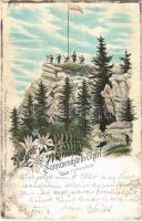 1899 Sonnwendstein-Gipfel. G. Lindner No. 1848. floral, litho