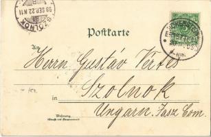 1898 Hohenstein-Ernstthal, Stadtkirche, Etablissement Logenhaus, Hotel Schweizerhaus, Restaurant Joh...