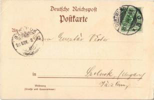 1898 Dortmund, Altes Rathaus, Fredenbaum, Waarenhaus Biermann & Heinemann / old town hall, tram,...