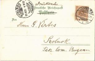 Hannover, Hanover; Gruss vom Zoologischen Garten, Affenhaus, Felsen, Kamelhäus / zoo, monkey and cam...