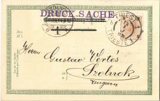 1901 Trieste, Trieszt; Hotel de la Ville e Chiesa dei Greci / town hall, church, quay and industrial...