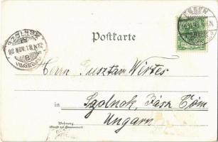 1898 Essen, Krupp'schen Werke, Alfred und Friedrich Alfred Krupp / steel factory with its owner...