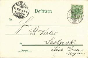 1899 Berlin, Kaiser Wilhelm Gedächtsniskirche / church. W. Hagelberg Art Nouveau, floral, litho