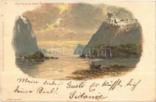 1899 Hardangerfjord. Kunstanstalt Paul Finkenrath litho