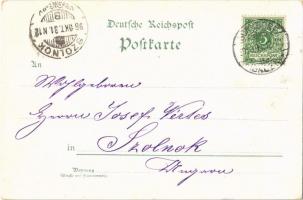 1898 Bonndorf, Rathausplatz, Neustrasse, Amtshaus (Ehemal Schloss) / town hall, street, square, cast...