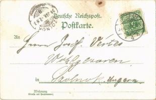 1898 Wroclaw, Breslau; Dom, Kreuzkirche, Sieben Kurfürsten Seite, Rathaus / dome, church, town hall....