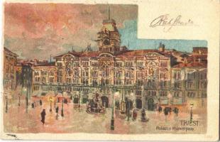 1901 Trieste, Trieszt; Palazzo Municipale / town hall. litho