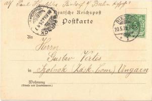 1899 Berlin, Neukölln (Rixdorf); Bickhardt'sche Buch floral, litho