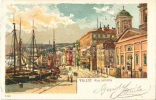 1900 Trieste, Trieszt; Riva Carriotta / port. litho (EK)