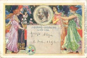 1898 Jubiläums-Ausstellung Wien. Österr. Illustrierte Zeitung Wöchentliche Abonnenten Beilage zu Nr. 41. / Viennese Jubilee Exhibition advertisement, Art Nouveau (EK)