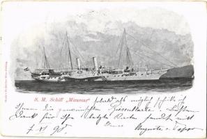 1898 SMS Miramar, Osztrák-Magyar Haditengerészet kerekes gőzjachtja / K.u.K. Kriegsmarine Radjacht / Austro-Hungarian Navy Radjacht (kopott sarkak / worn corners)