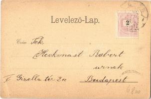 Győr, Baross út, Vasúti híd a Rábán, Kármelita tér. Ehrentál Ignác kiadása, Art Nouveau, floral (EK)