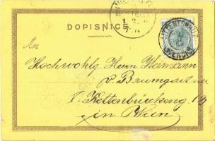 Litencice, Kostel, Stary zamek, Novy zámek / church, old and new castles. Jan Novotny Art Nouvea, fl...