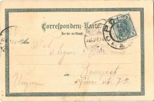 1905 Pola, Pula; K.u.K. Kriegsmarine Kriegshafen / Austro-Hungarian Navy port with ships. Kuenstlerp...